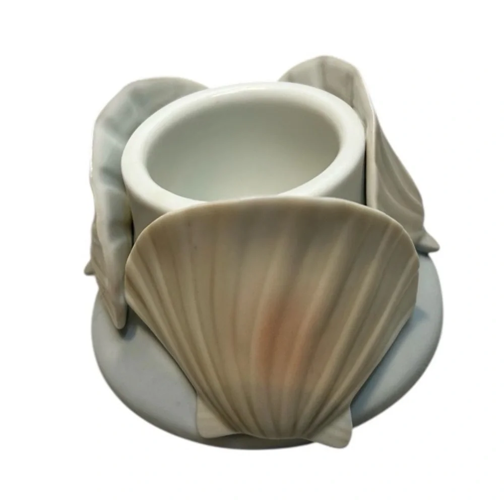 Vintage Made In Japan Scallop Sea She’ll Coastal Votive Candle Holder
